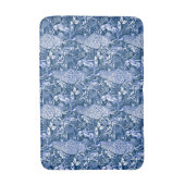 Tapis De Bain Art Nouveau Peacock Imprimer, Bleu et Blanc (Devant (Vertical))