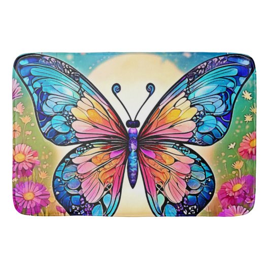 Tapis De Bain Art papillon floral (Devant)