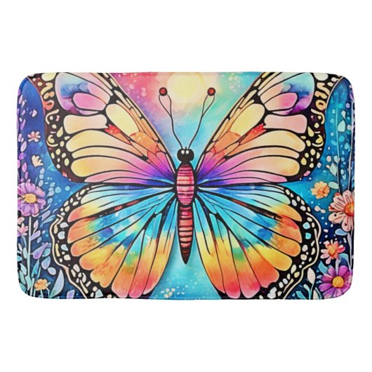 Tapis De Bain Art papillon vibrant (Devant)