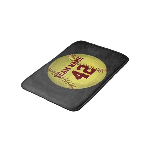 Tapis De Bain Art personnel du softball (Angle)