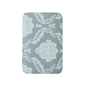 Tapis De Bain Art Rococo Damassé I Bleu de Canard Œuf+Turquoise (Devant (Vertical))