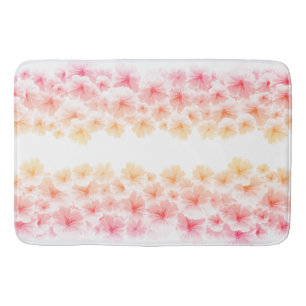 Tapis De Bain Art rose pastel de fleurs aquarelle peinture