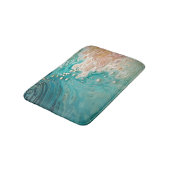 Tapis De Bain Art topographique océanique abstrait (Angle)
