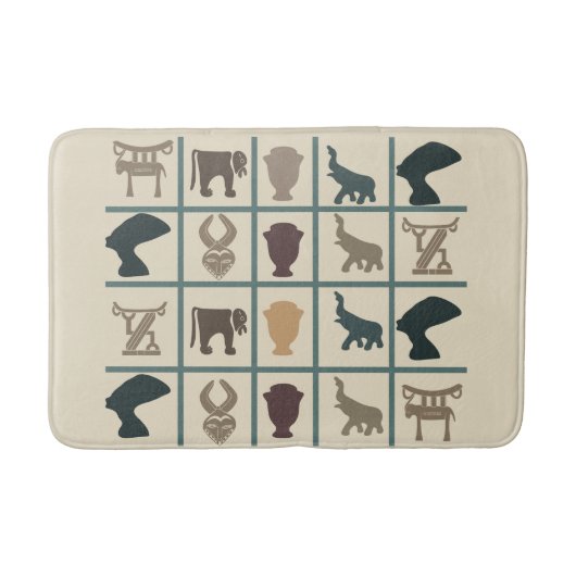 Tapis De Bain art tribal africain Abstrait (Devant)