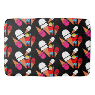 Tapis De Bain Art vintage rétro de glace