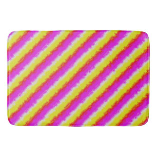 Tapis De Bain Artdeco rose Jaune Artdeco Arc-en-ciel rayures