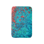 Tapis De Bain Artiste Neon Orange Turquoise Vert Acrylique Peint (Devant (Vertical))