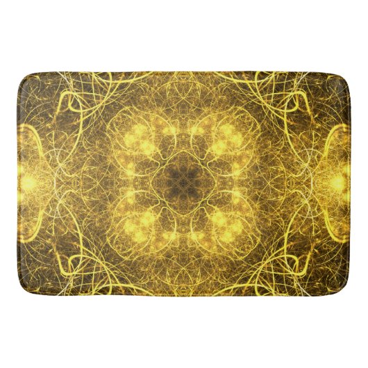 Tapis De Bain Artistic Gold Fractal Design_Bath Mat (Devant)