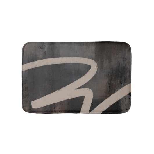 Tapis De Bain Artistique moderne Brown Abstrait (Devant)