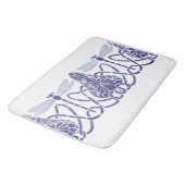 Tapis De Bain Arts Et Artisanat Bleu & Blanc Dragonflies Frieze (Angle)