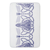 Tapis De Bain Arts Et Artisanat Bleu & Blanc Dragonflies Frieze (devant Vertical)