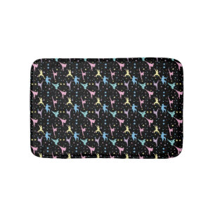 Tapis De Bain Arts Martiaux Karaté Abstrait Étoiles Paillettes