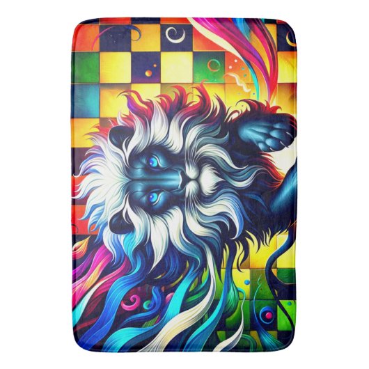 Tapis De Bain Artsy Lion (devant Vertical)