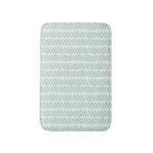 Tapis De Bain Artsy Seaglass Ocean Green White Zigzag Stripes (Devant (Vertical))