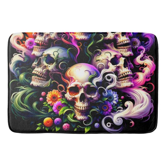 Tapis De Bain Artsy Skull Design (Devant)