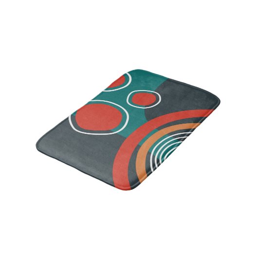 Tapis De Bain artwork Abstraite arc-en-ciel et soleils (Angle)
