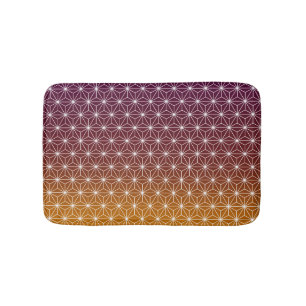Tapis De Bain Asanoha japonais traditionnel Imprimer Bourgogne e
