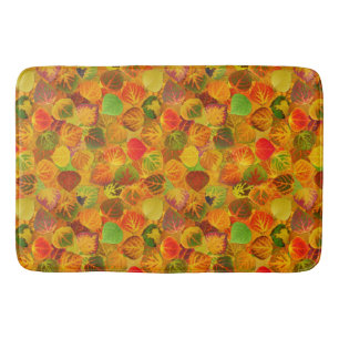 Tapis De Bain Aspen Feuilles Collage Solid Medley 1