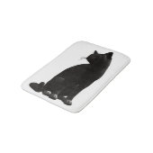 Tapis De Bain Assis Chat noir Mat (Angle)