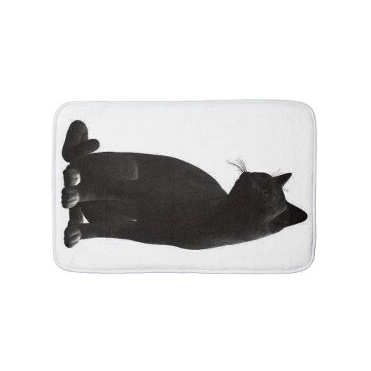 Tapis De Bain Assis Chat noir Mat (Devant)