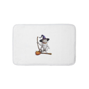 Tapis De Bain Assistant Chat Sorcière Halloween Amoureux de les