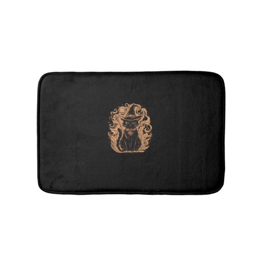 Tapis De Bain Assistant Sorcière de chat noir Mystical Cute Blac (Devant)