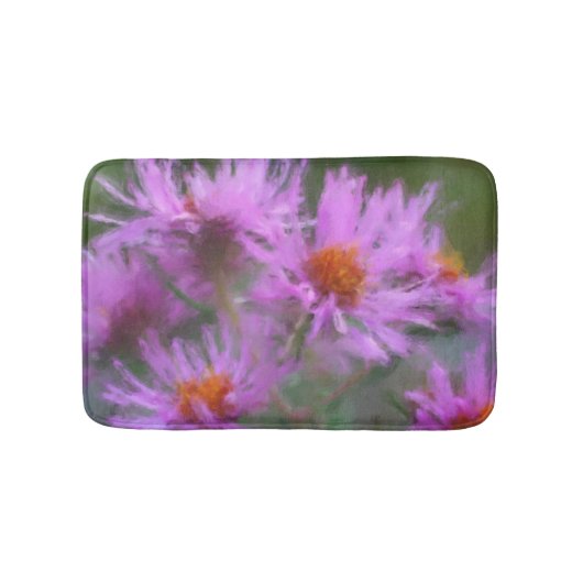 Tapis De Bain Asters roses sauvages (Devant)