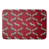 Tapis De Bain Astrid de cheval islandais en rouge (Devant)