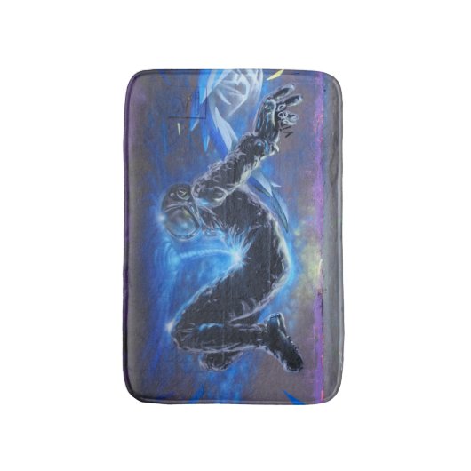 Tapis De Bain Astronaute du graffiti (Devant (Vertical))
