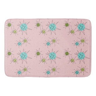 Tapis de bain atomique iconique rose de Starbursts