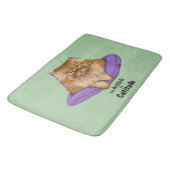 Tapis De Bain Attitude de chat drôle (Angle)