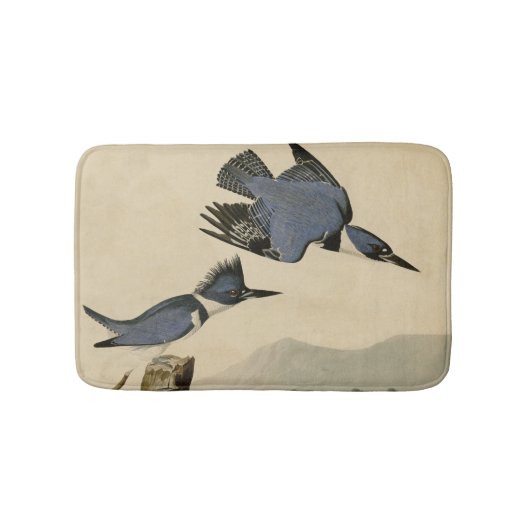 Tapis De Bain Audubon Belted Kingfisher Wildlife Bird (Devant)