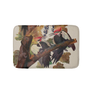Tapis De Bain Audubon Peinture d'Oiseaux Pic Pilé
