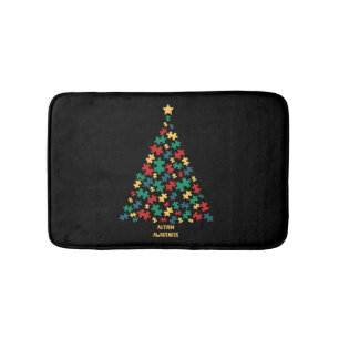 Tapis De Bain Autisme noël arbre xmas sensibilisation sur l'auti