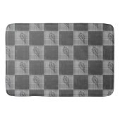Tapis De Bain Automne 4 coins Design Gris Tons (Devant)