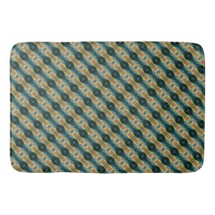 Tapis De Bain Automne Coloré Abstrait Feuille Art Vert Jaune Bro