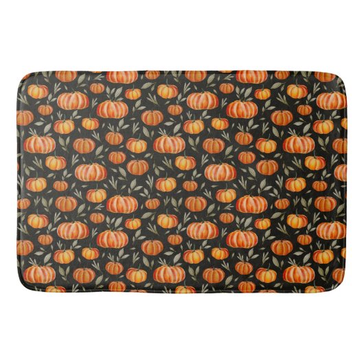 Tapis De Bain Automne Moisson Automne Thanksgiving Citrouille ép (Devant)