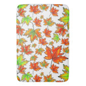 Tapis De Bain Automne rouge orange feuille érable feuille (devant Vertical)