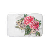Tapis de bain aux belles roses rouges (Devant)