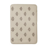 Tapis de bain aux feuilles beige et marron (Devant (Vertical))