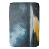 Tapis De Bain Avant la tempête – Paysage marin abstrait (devant Vertical)