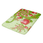Tapis De Bain Avec beaucoup d'amour Rouge Coeurs Jaunes Fractal  (Angle)