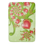 Tapis De Bain Avec beaucoup d'amour Rouge Coeurs Jaunes Fractal  (devant Vertical)