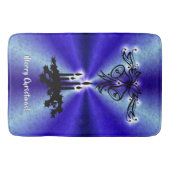 Tapis De Bain Avent, Artdeco de Noël sur Blue Green Rainbow (Devant)