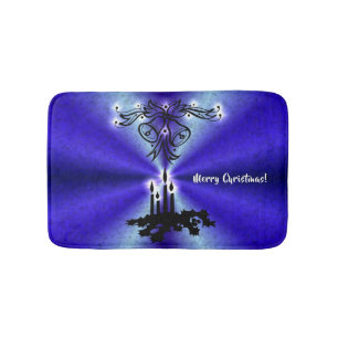 Tapis De Bain Avent, Artdeco de Noël sur Blue Green Rainbow