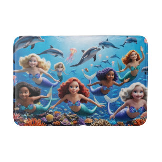 Tapis De Bain Aventure en haute mer - Sirènes sous-marines vibra