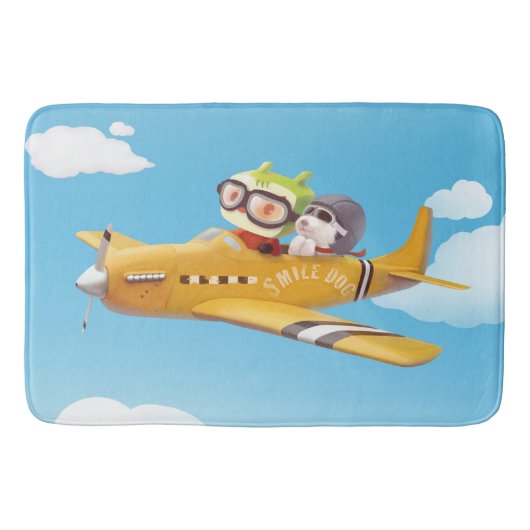 Tapis De Bain Aventure en vol avec chien (Devant)