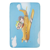 Tapis De Bain Aventure en vol avec chien (devant Vertical)