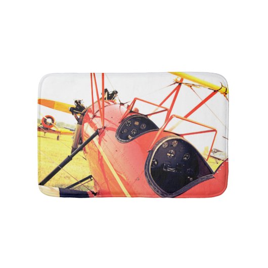 Tapis De Bain Avion rouge Antique Fighter Biplane (Devant)