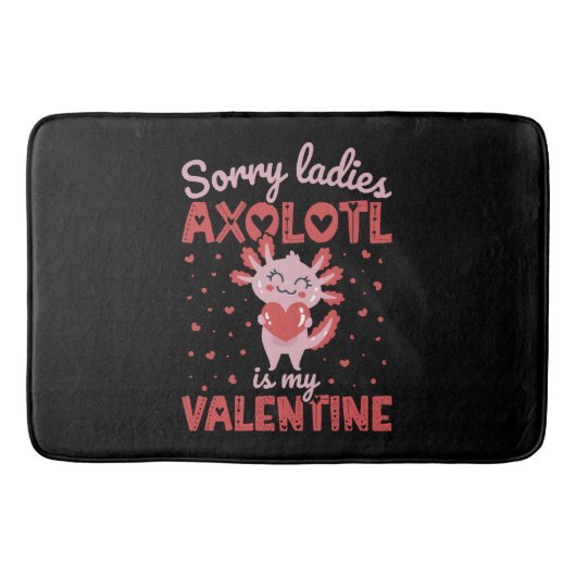 Tapis De Bain Axolotl est mon valentin (Devant)